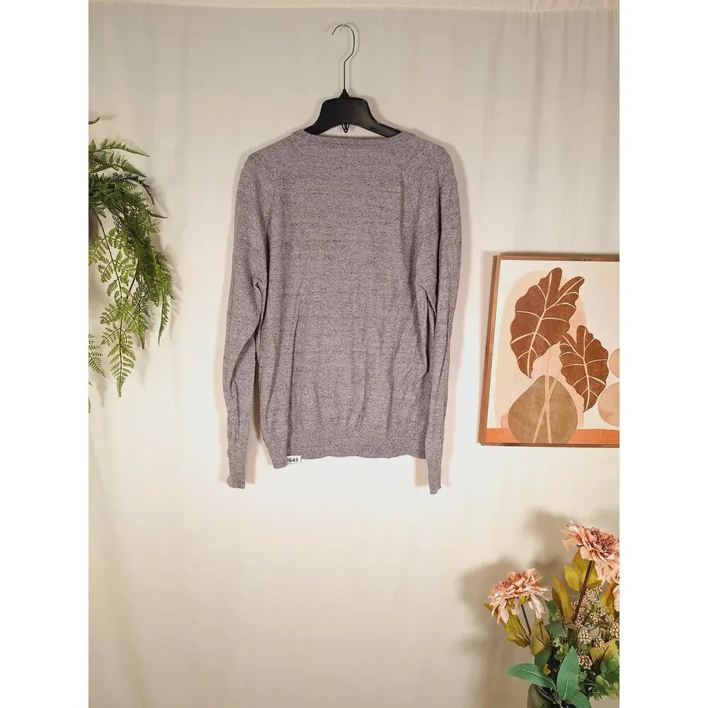 J. Crew Men's Cotton Gray Sweater Large